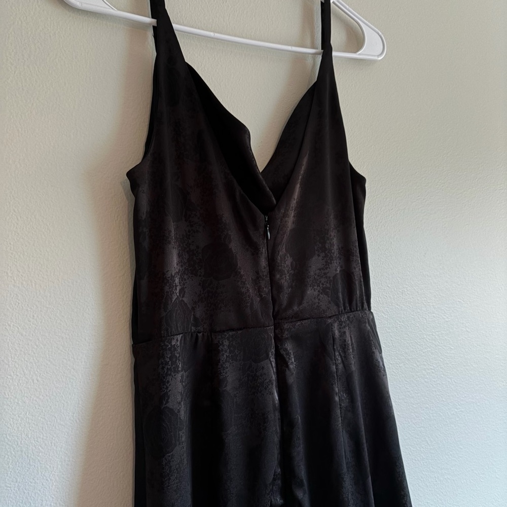 Lulus Black Satin Jacquard Maxi Dress - Picture 6 of 8